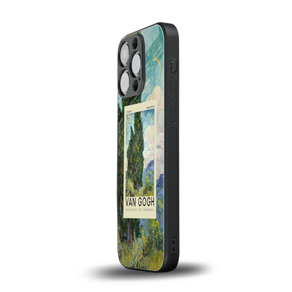 Cypresses iphone 16 pro mobile cover | shockproof glass phone case