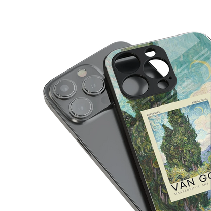 Cypresses stylish phone case for iphone 15 plus | glossy glass and slim fit