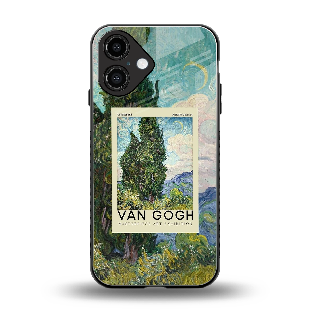 Cypresses back phone cover | glass case for iphone 16