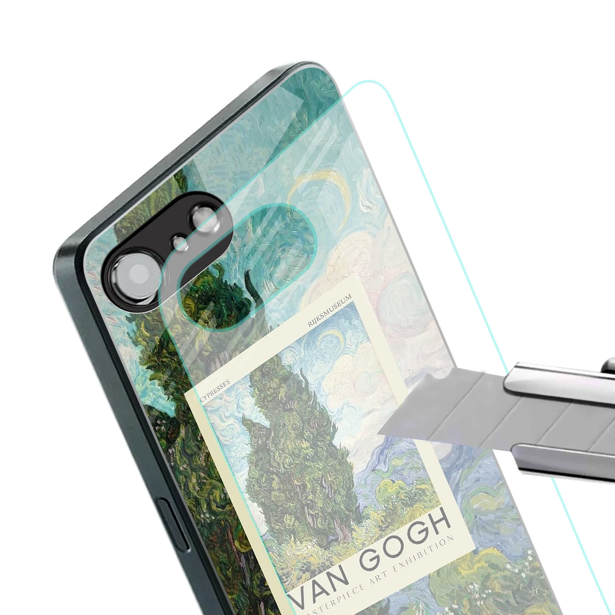Cypresses stylish phone case for iphone 16e | glossy glass and slim fit