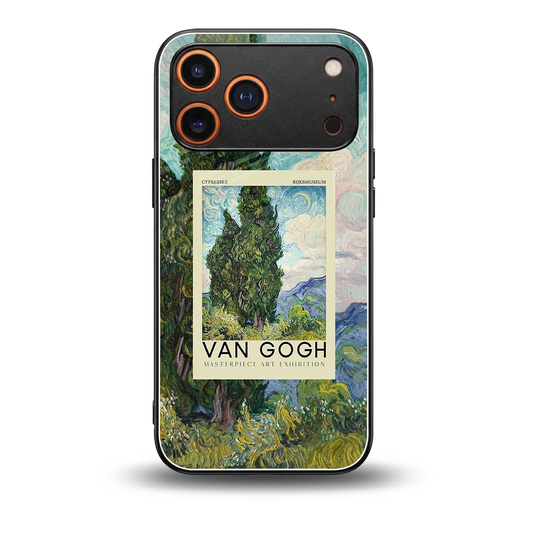 Cypresses back phone cover | glass case for iphone 17 pro