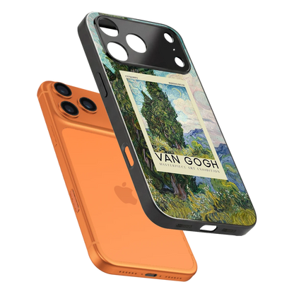 Cypresses sleek iphone 17 pro cover with tempered glass back and TPU edges