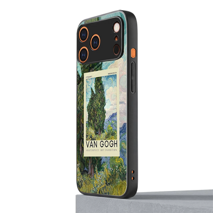 Cypresses iphone 17 pro mobile cover | shockproof glass phone case