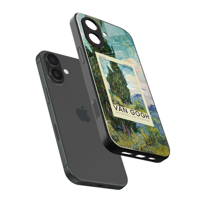 Cypresses sleek iphone 17 cover with tempered glass back and TPU edges