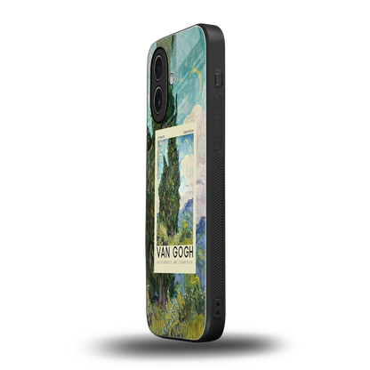 Cypresses iphone 17 mobile cover | shockproof glass phone case
