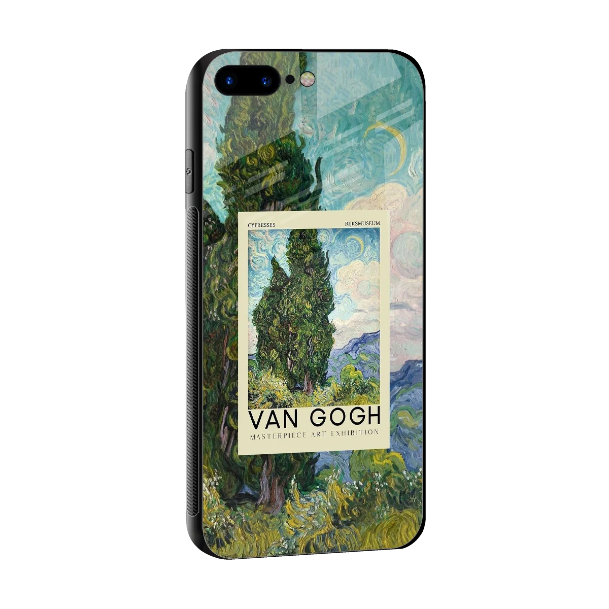 Cypresses sleek iphone 7 plus cover with tempered glass back and TPU edges
