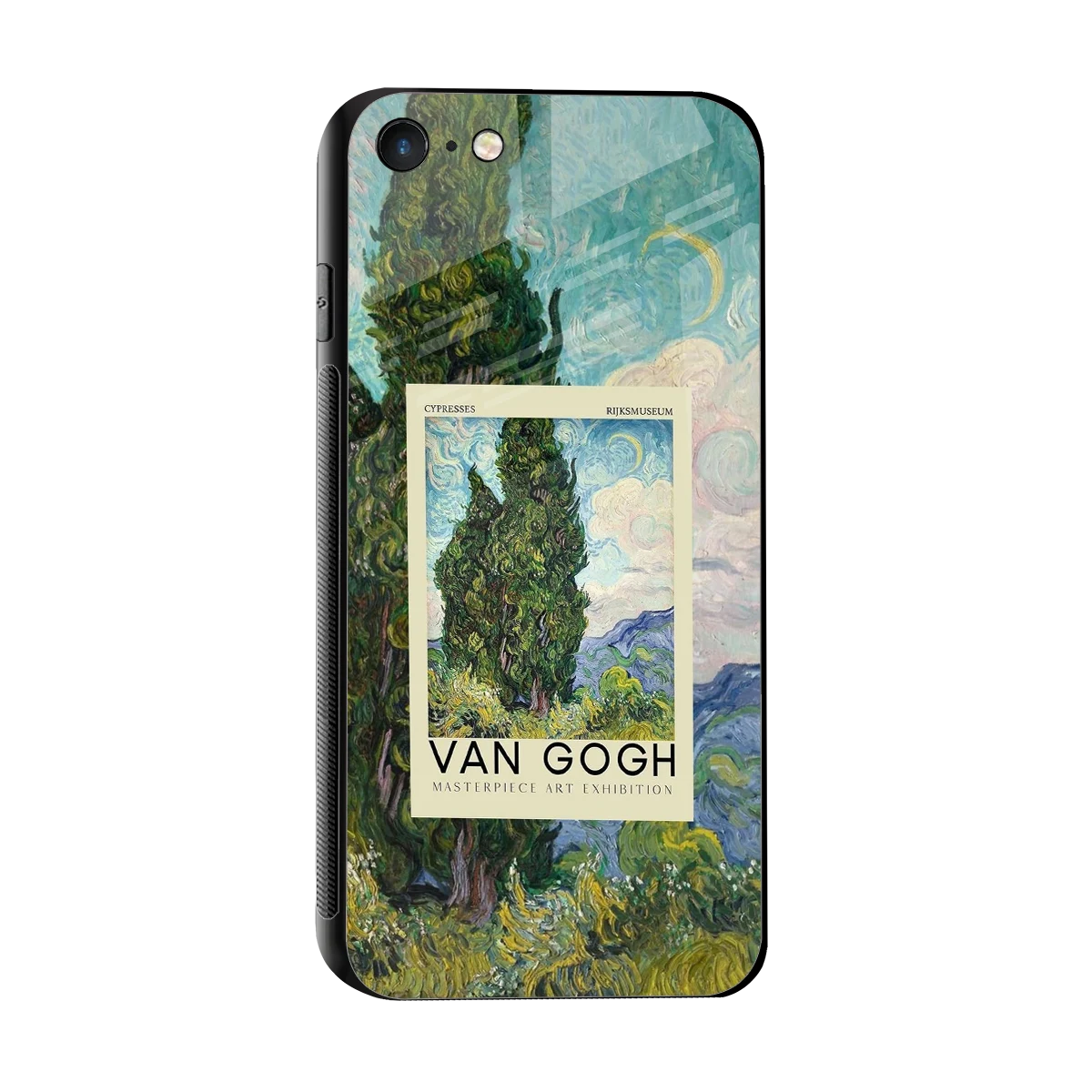 Cypresses sleek iphone 7 cover with tempered glass back and TPU edges