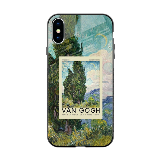 Cypresses back phone cover | glass case for iphone x