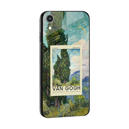 Cypresses sleek iphone xr cover with tempered glass back and TPU edges