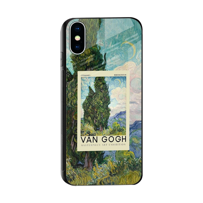 Cypresses sleek iphone xs cover with tempered glass back and TPU edges