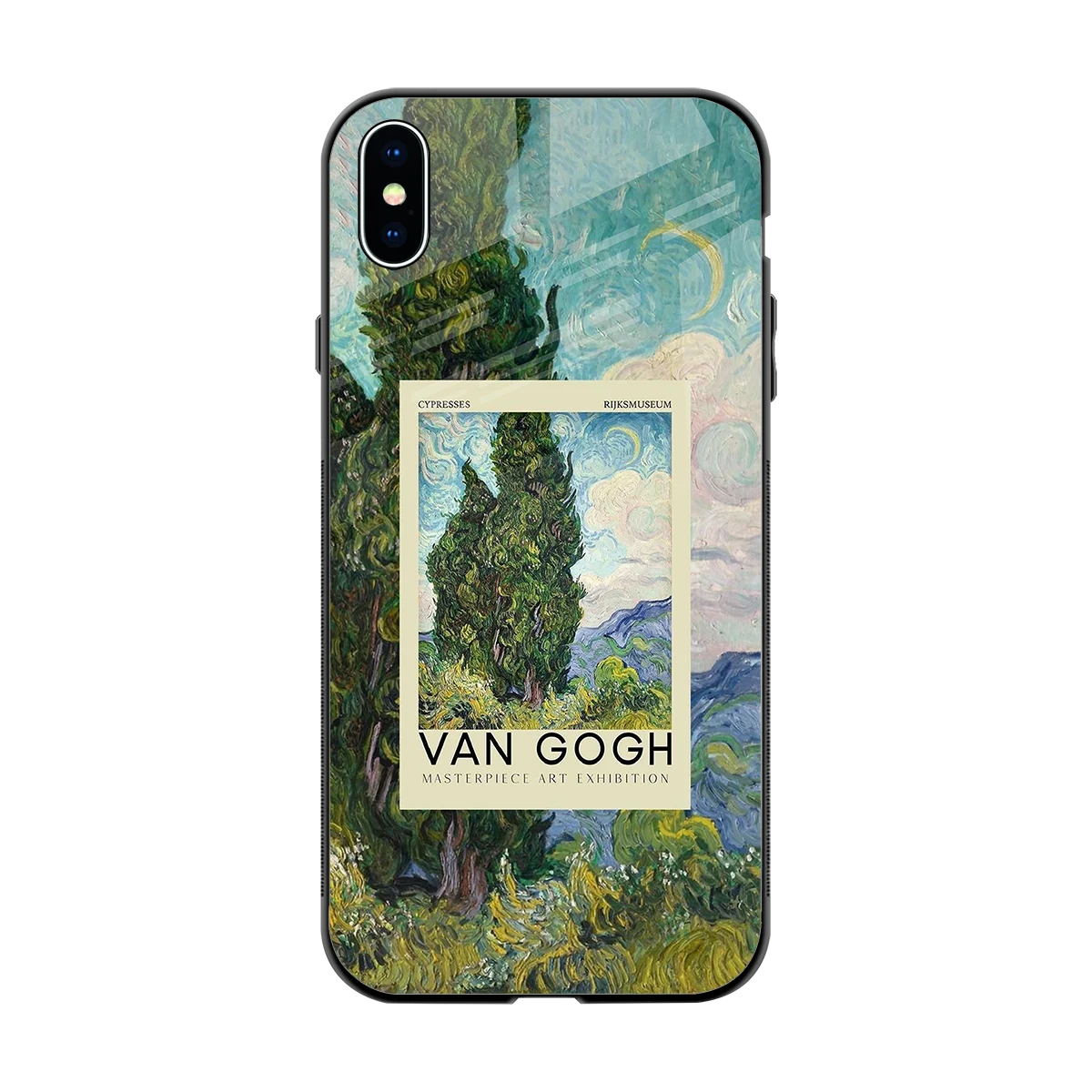 Cypresses back phone cover | glass case for iphone xs max