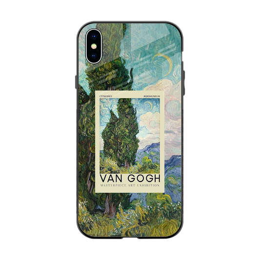 Cypresses back phone cover | glass case for iphone xs max