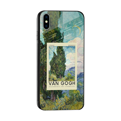 Cypresses sleek iphone xs max cover with tempered glass back and TPU edges