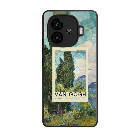 Cypresses back phone cover | glass case for iqoo neo 10r 5g