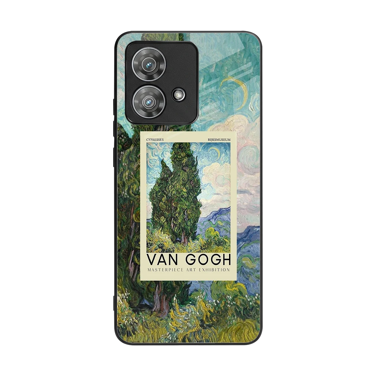 Cypresses back phone cover | glass case for motorola edge 40 neo 5g