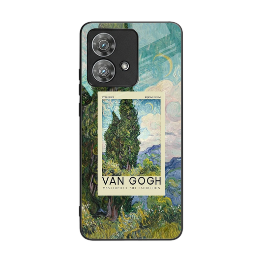 Cypresses back phone cover | glass case for motorola edge 40 neo 5g