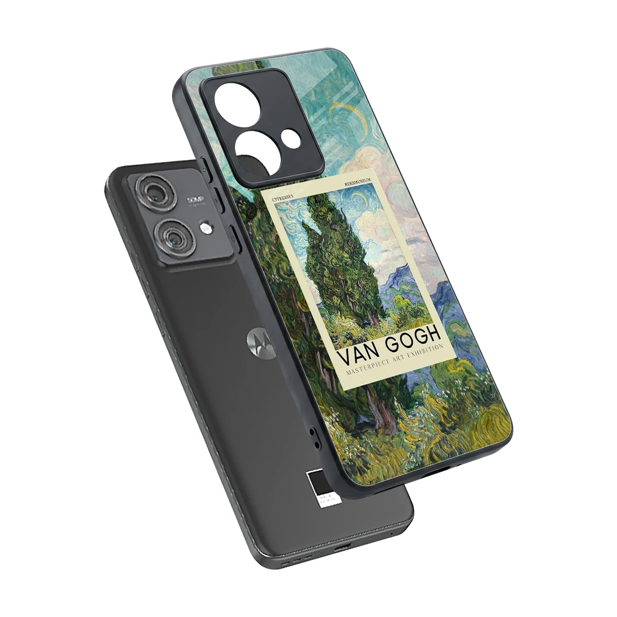 Cypresses sleek motorola edge 40 neo 5g cover with tempered glass back and TPU edges