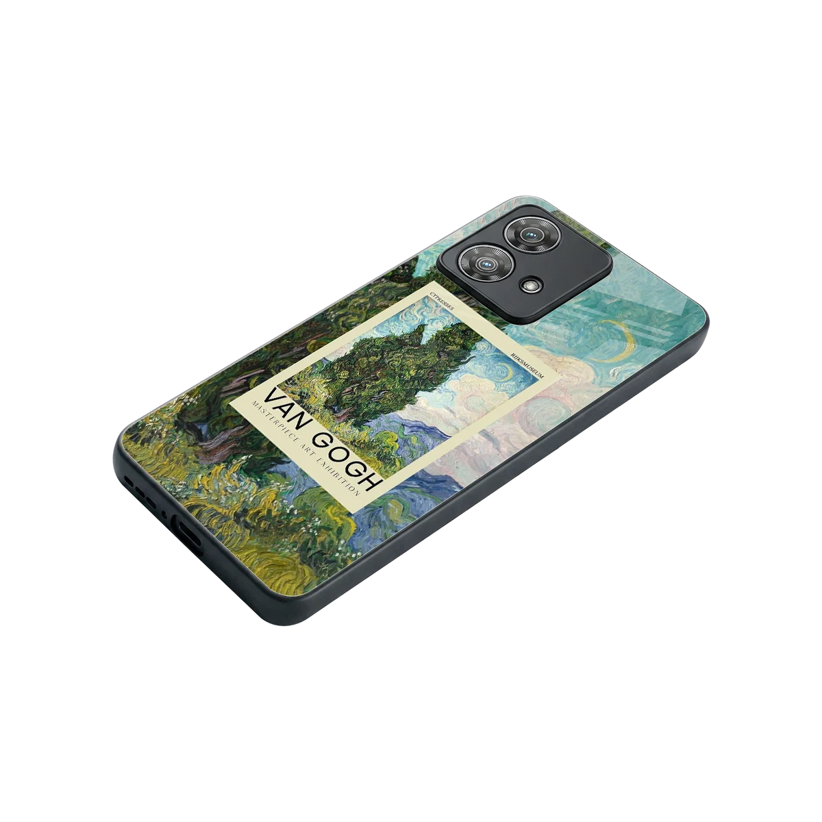 Cypresses stylish phone case for motorola edge 40 neo 5g | glossy glass and slim fit