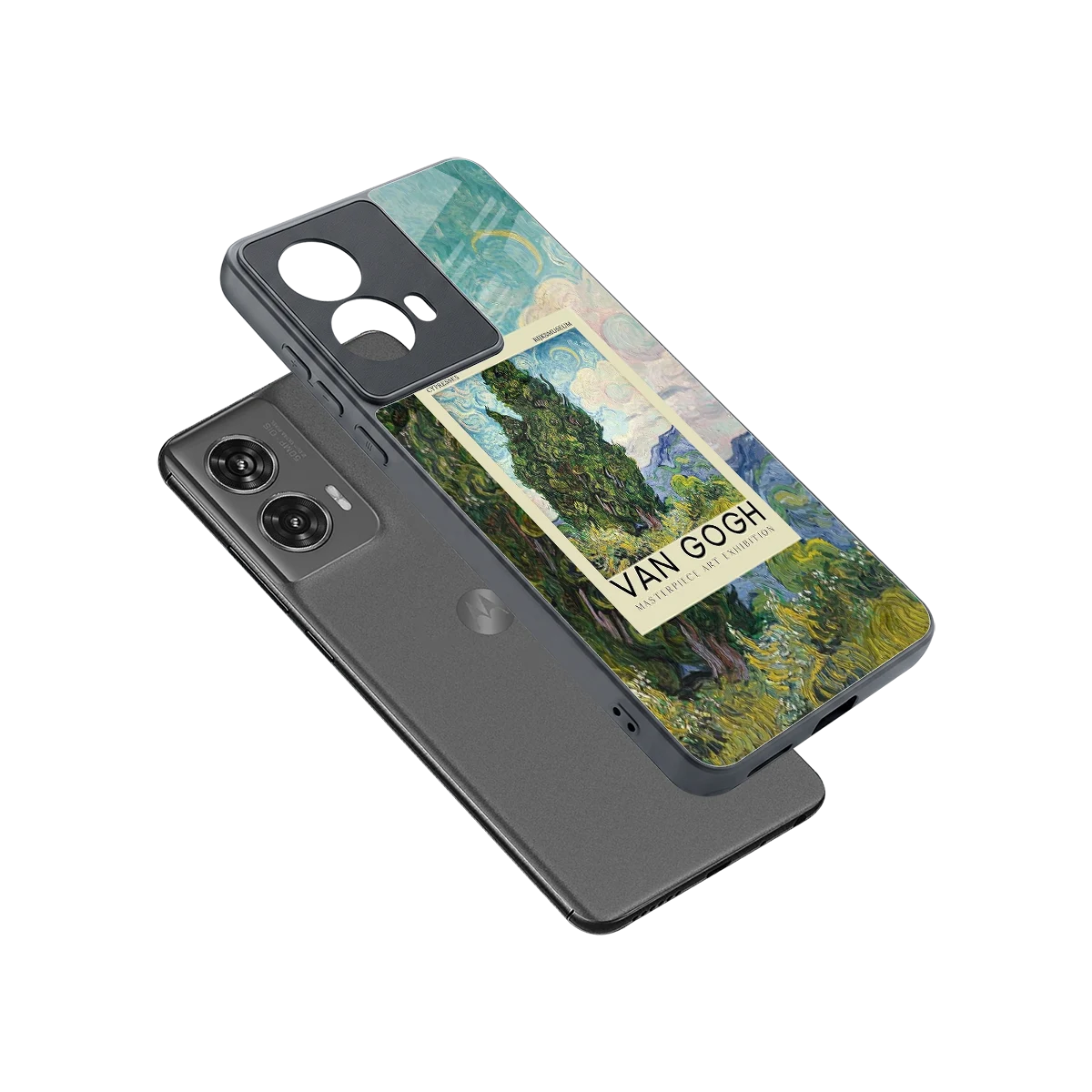 Cypresses sleek motorola edge 50 fusion cover with tempered glass back and TPU edges
