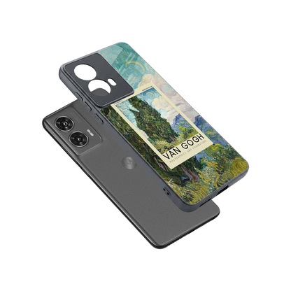 Cypresses sleek motorola edge 50 fusion cover with tempered glass back and TPU edges