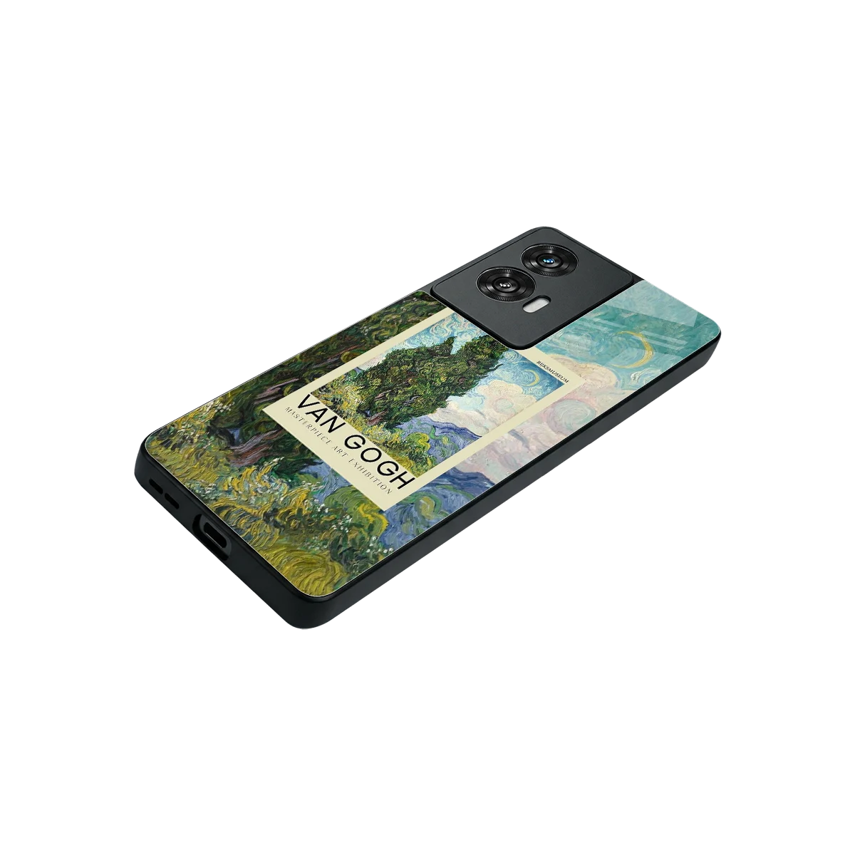 Cypresses stylish phone case for motorola edge 50 fusion | glossy glass and slim fit