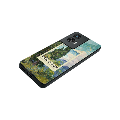 Cypresses stylish phone case for motorola edge 50 fusion | glossy glass and slim fit