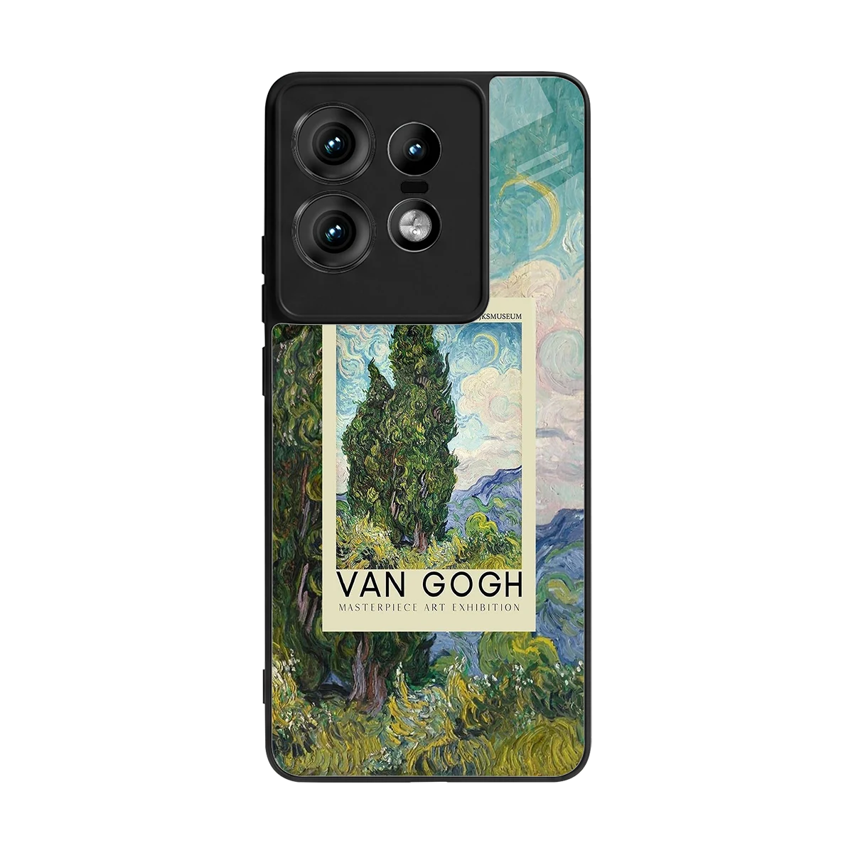 Cypresses back phone cover | glass case for motorola edge 50 pro