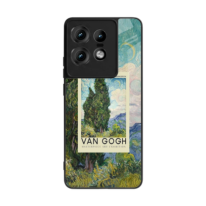 Cypresses back phone cover | glass case for motorola edge 50 pro