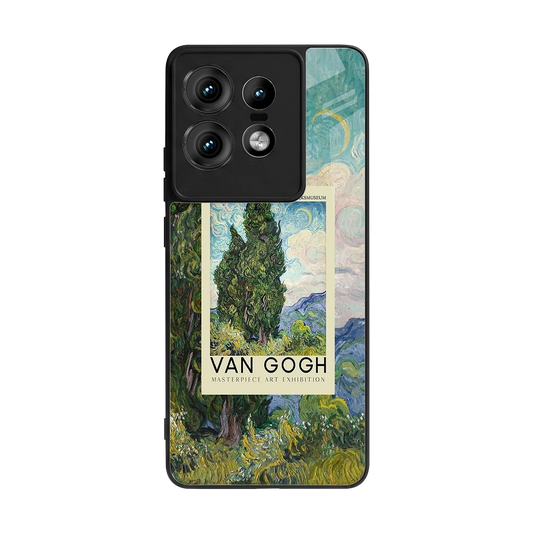 Cypresses back phone cover | glass case for motorola edge 50 pro
