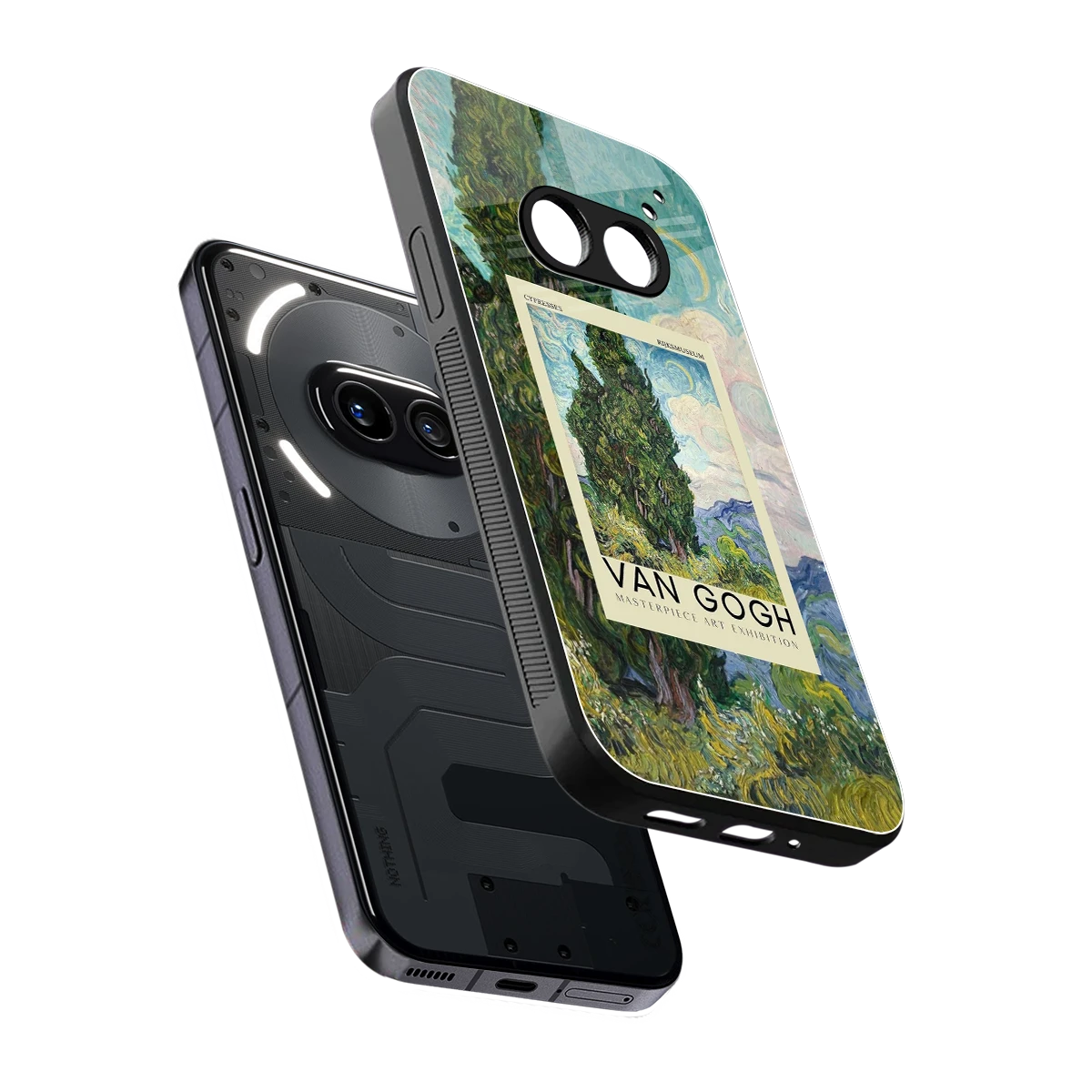 Cypresses sleek nothing phone 2a cover with tempered glass back and TPU edges