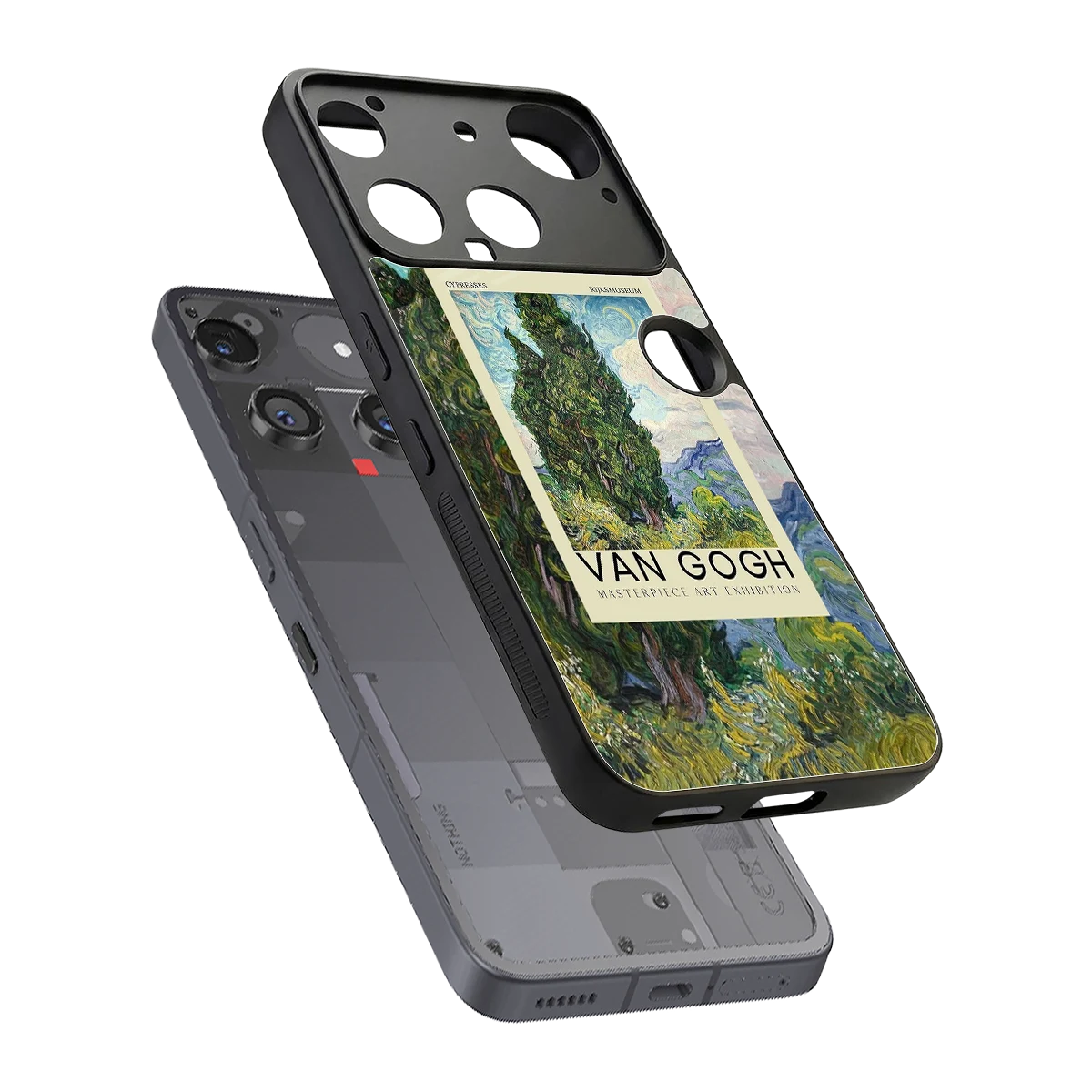 Cypresses sleek nothing phone 3 cover with tempered glass back and TPU edges