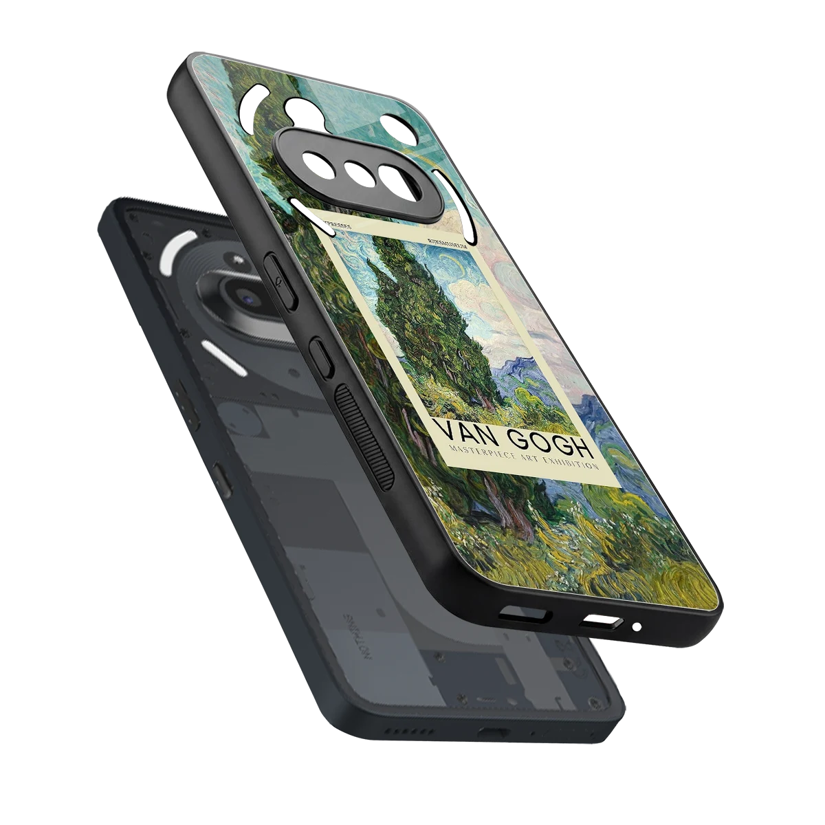 Cypresses sleek nothing phone 3a cover with tempered glass back and TPU edges