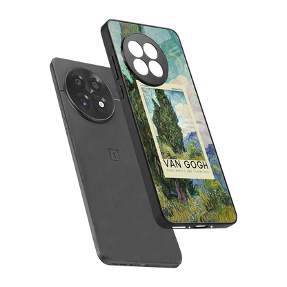 Cypresses sleek oneplus 13r cover with tempered glass back and TPU edges