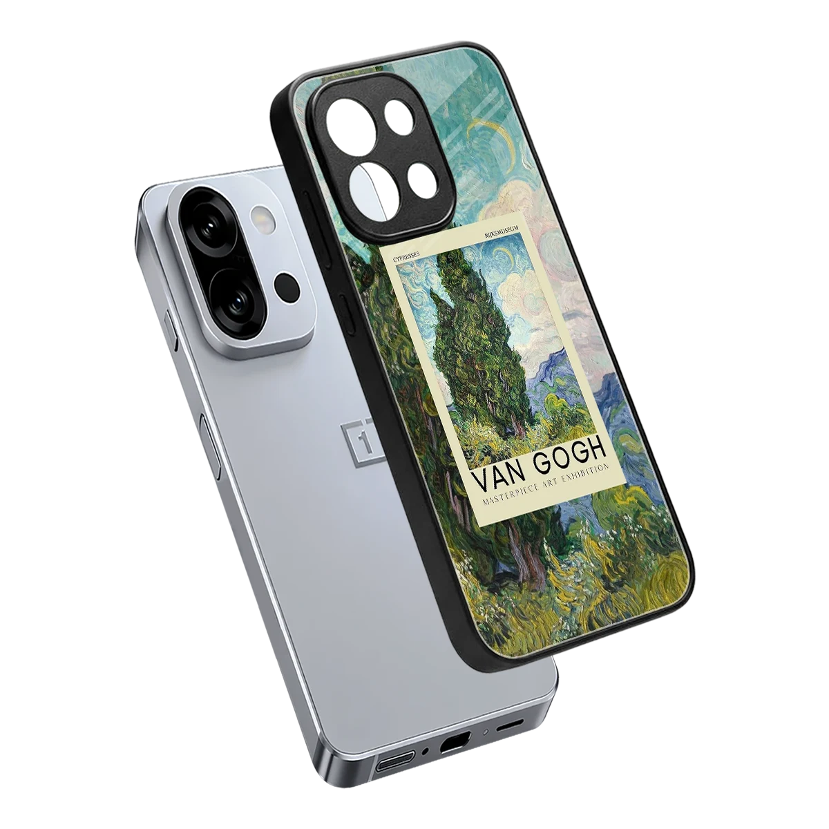 Cypresses sleek oneplus 13s cover with tempered glass back and TPU edges