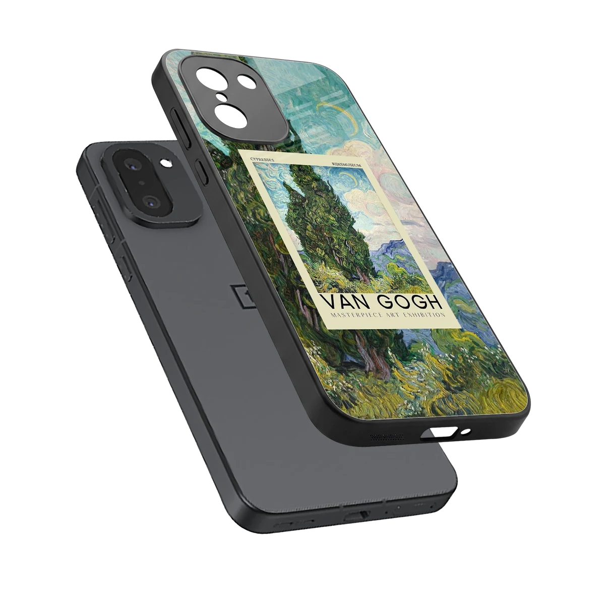 Cypresses sleek oneplus 15r cover with tempered glass back and TPU edges