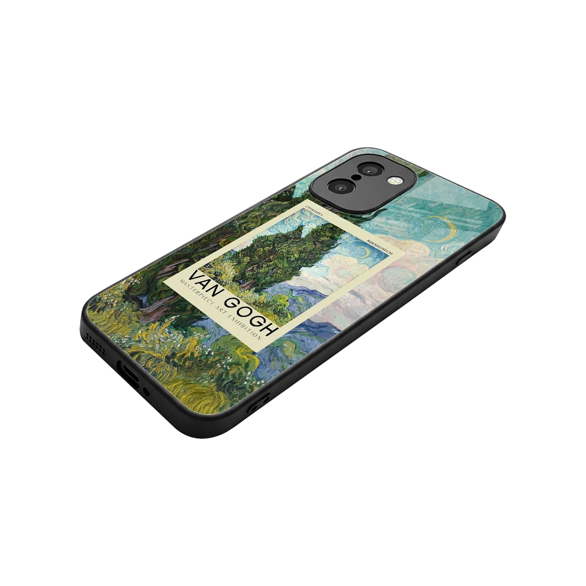 Cypresses stylish phone case for oneplus 15r | glossy glass and slim fit