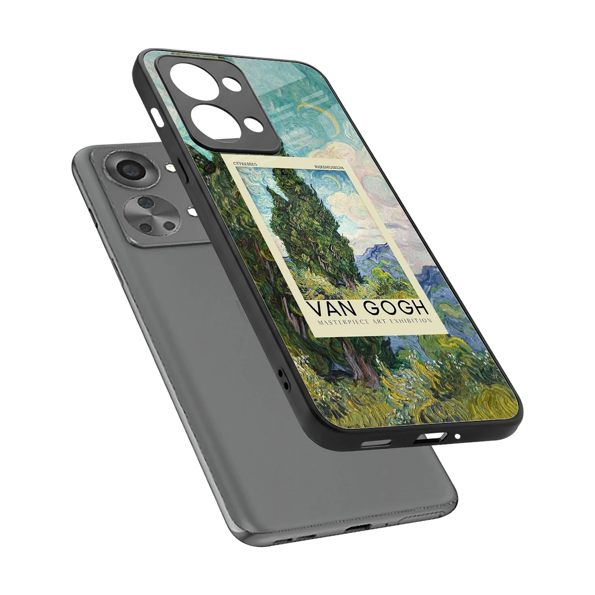 Cypresses sleek oneplus nord 2t cover with tempered glass back and TPU edges