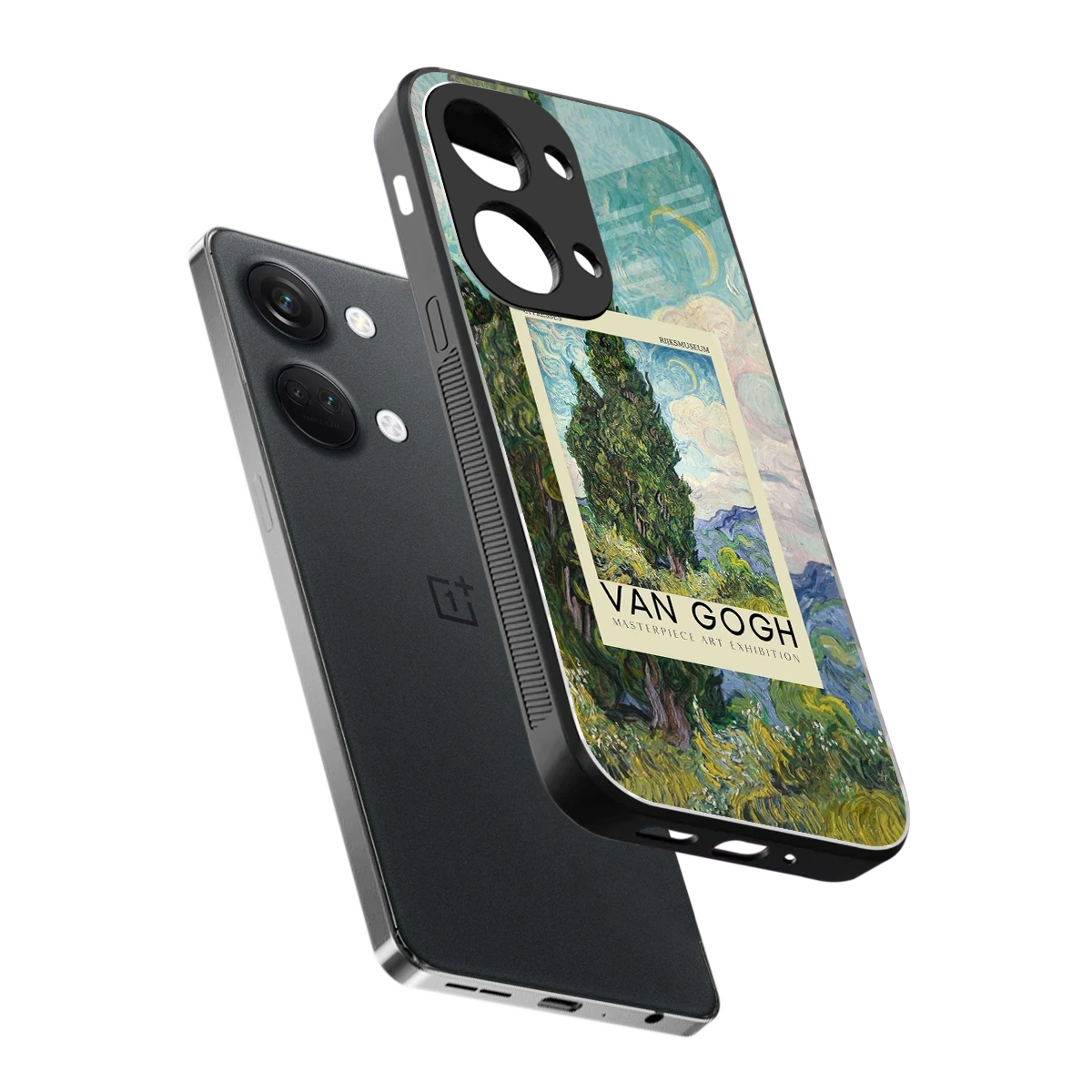 Cypresses sleek oneplus nord 3 cover with tempered glass back and TPU edges