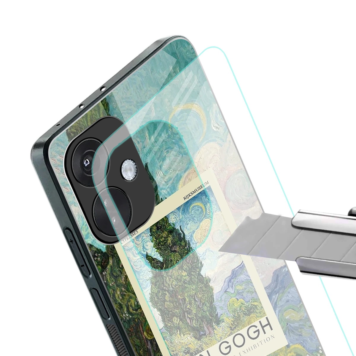 Cypresses stylish phone case for oneplus nord ce 3 | glossy glass and slim fit