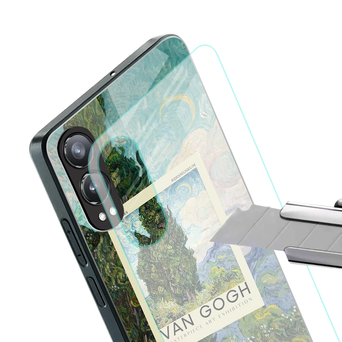 Cypresses stylish phone case for oneplus nord ce 4 lite | glossy glass and slim fit