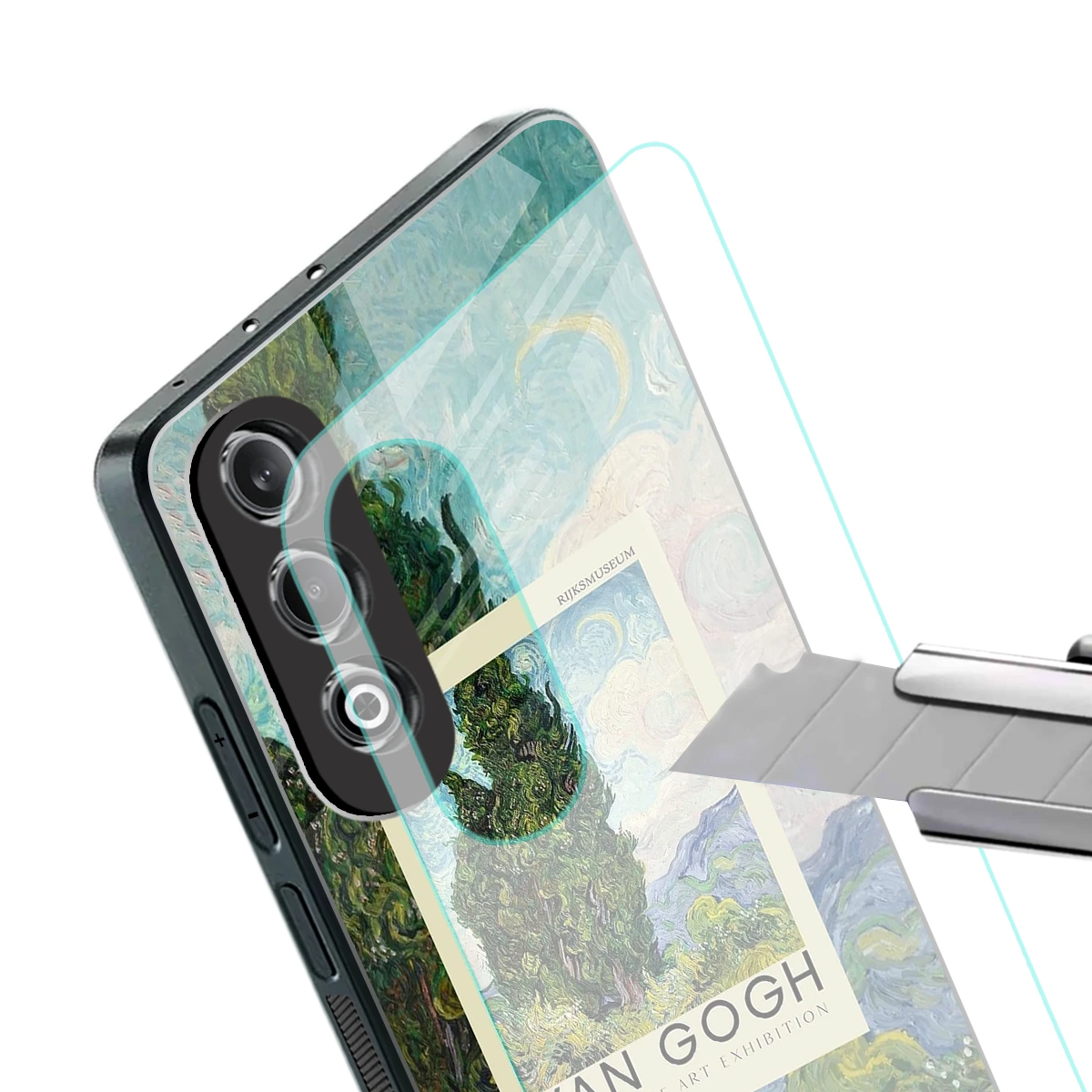 Cypresses stylish phone case for oneplus nord ce 4 | glossy glass and slim fit