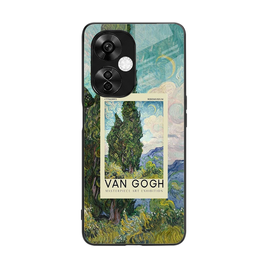 Cypresses back phone cover | glass case for oneplus nord ce 3 lite