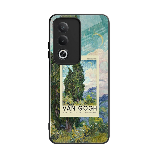 Cypresses back phone cover | glass case for oppo a3 pro