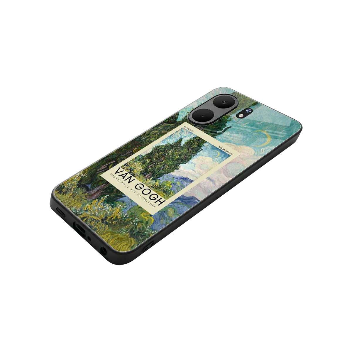Cypresses stylish phone case for oppo a5x 5g | glossy glass and slim fit