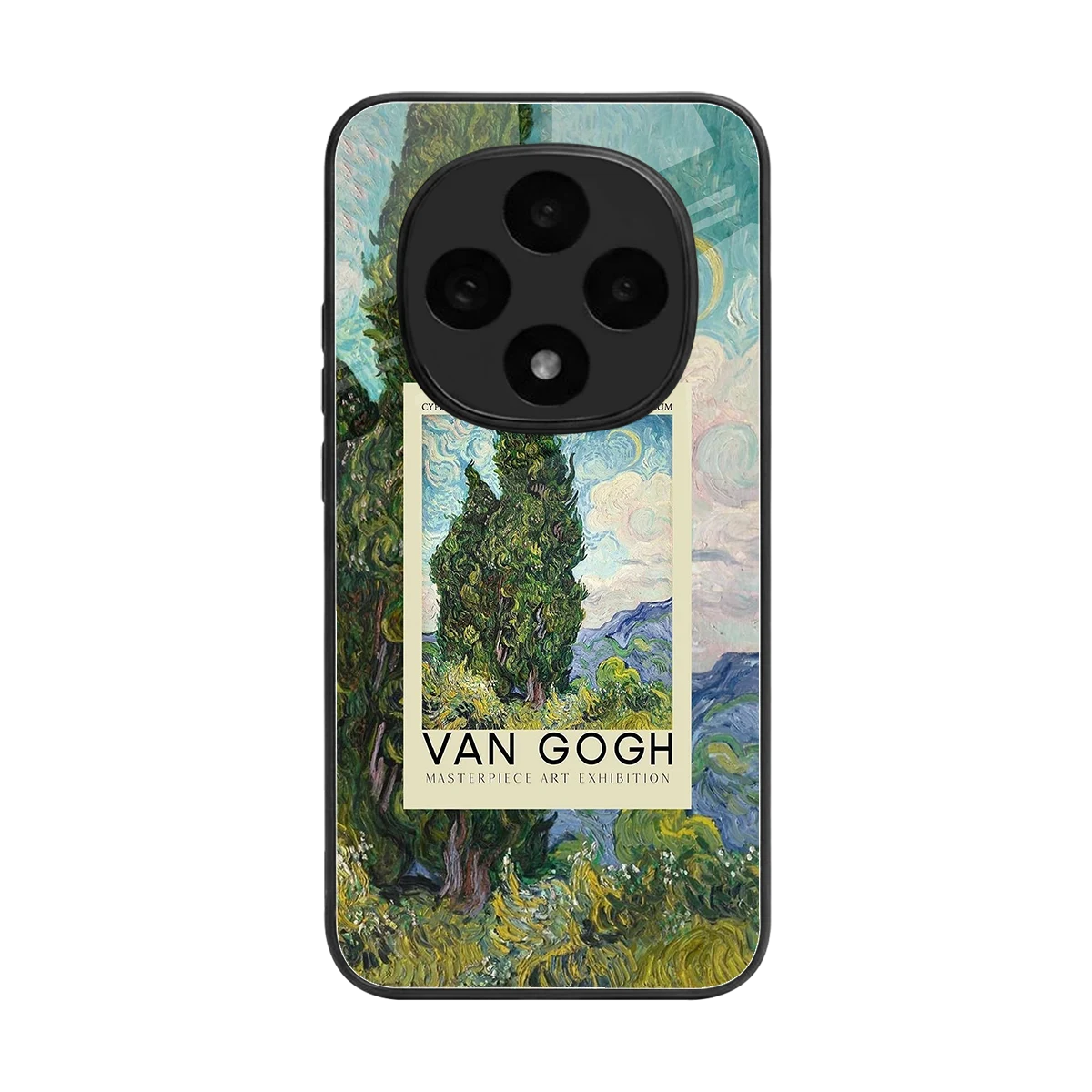 Cypresses back phone cover | glass case for oppo f31 pro 5g