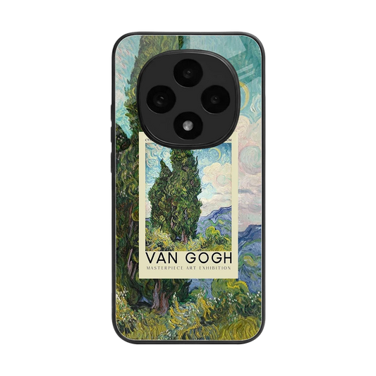 Cypresses back phone cover | glass case for oppo f31 pro 5g
