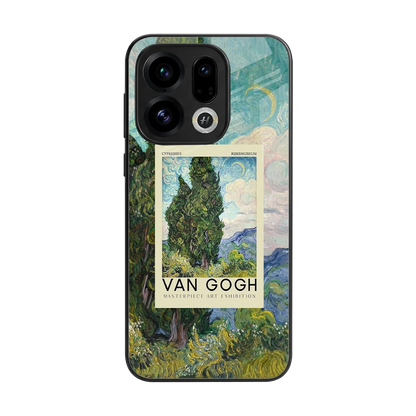 Cypresses back phone cover | glass case for oppo find x9