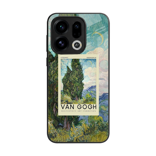 Cypresses back phone cover | glass case for oppo find x9