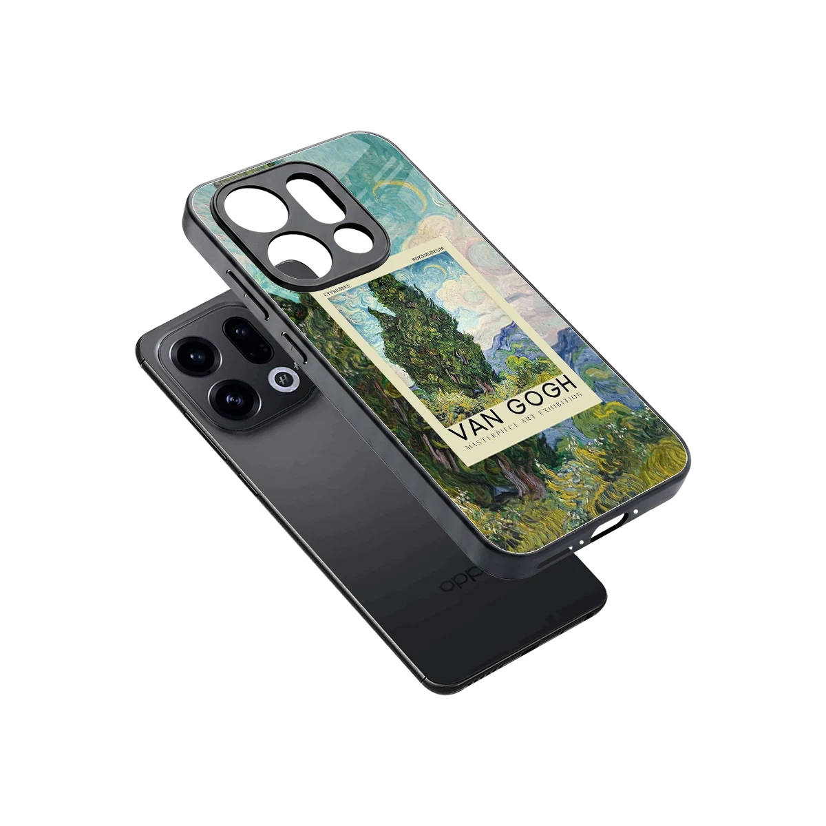 Cypresses sleek oppo find x9 cover with tempered glass back and TPU edges