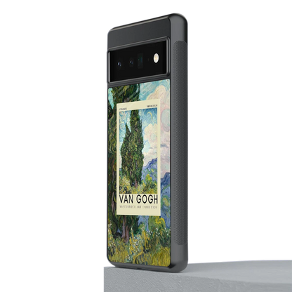 Cypresses stylish phone case for google pixel 6 pro | glossy glass and slim fit